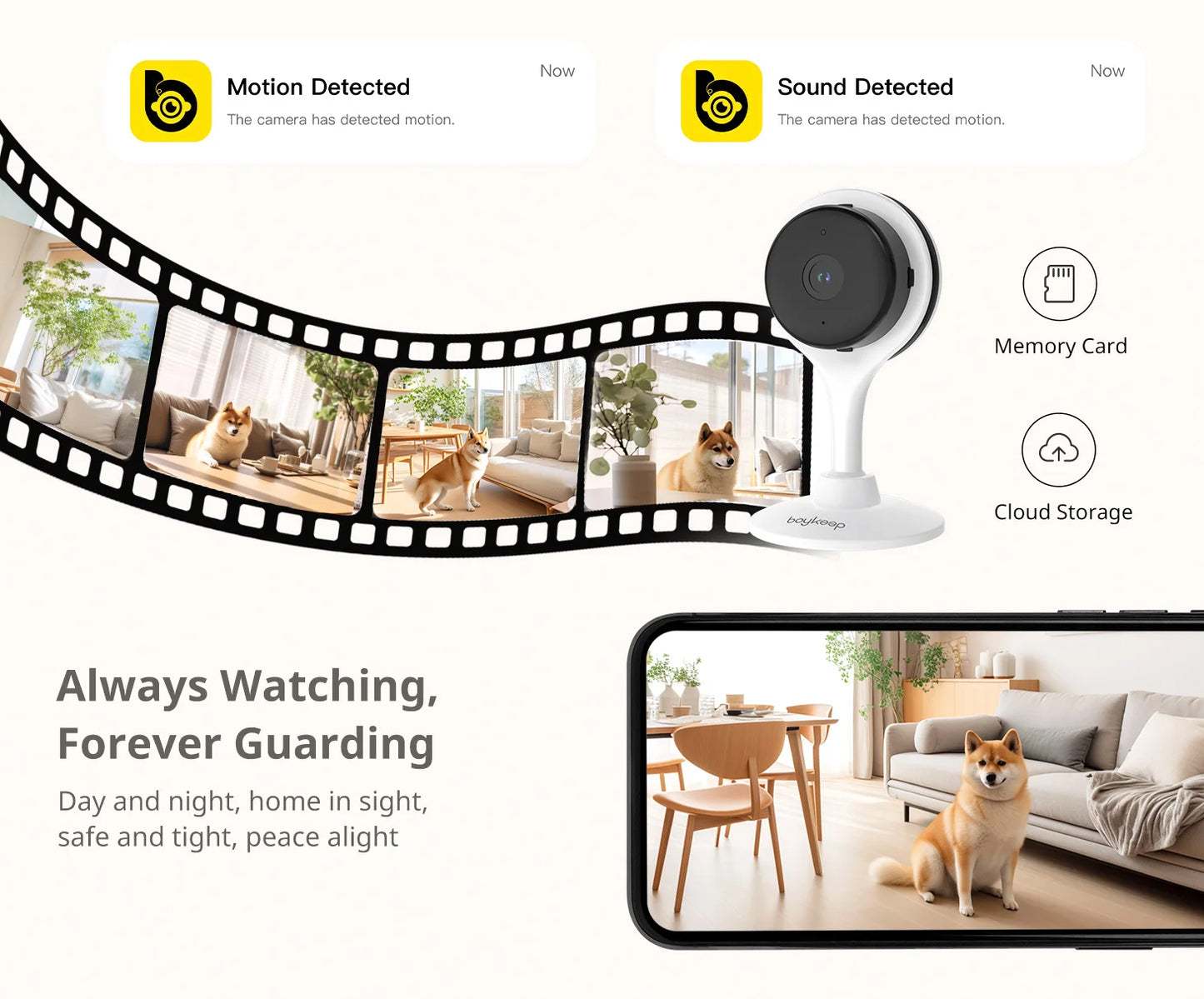 2K Wi-Fi Indoor Security Camera | Smart Baby Monitor with 2-Way Audio