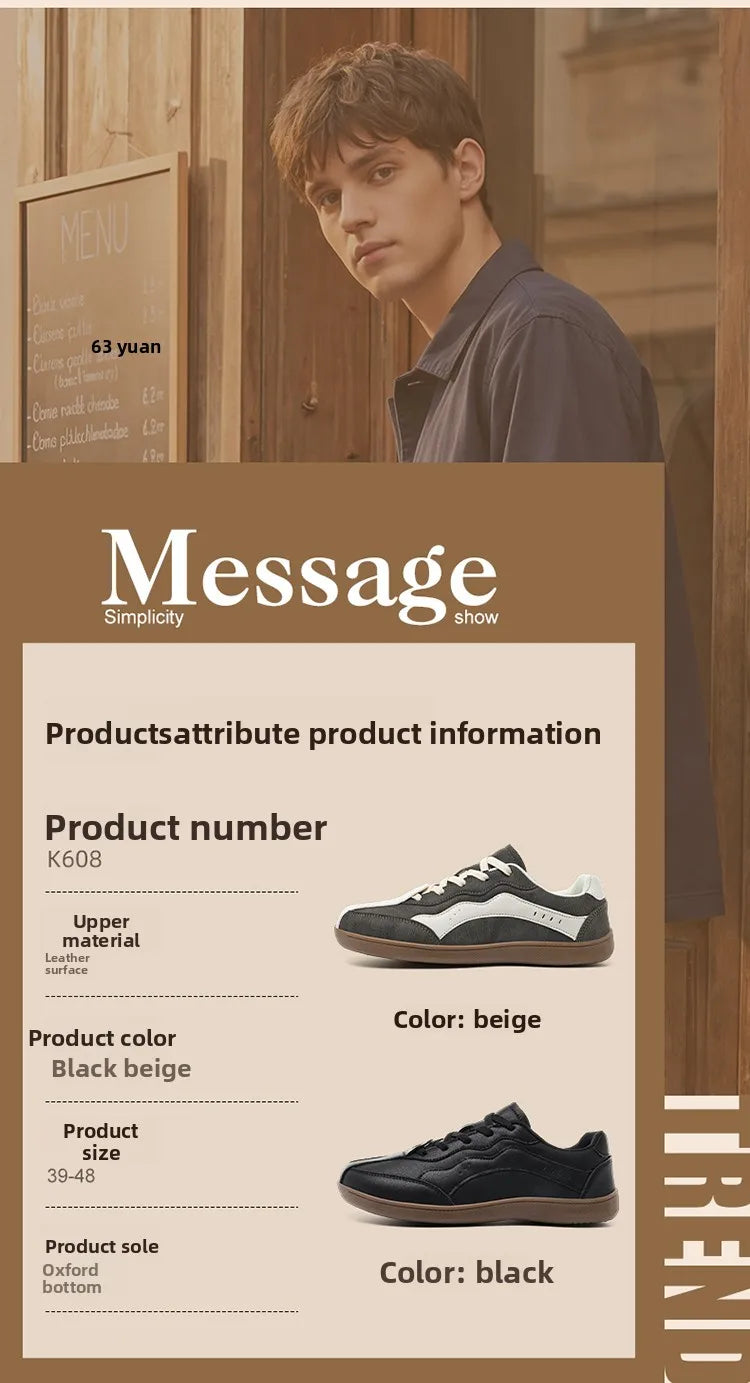 Men's Casual Wide Toe Box Sneakers | Comfortable Non-Slip Trainers