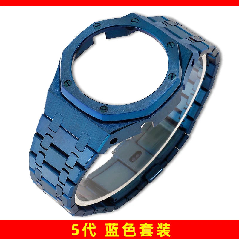 Stainless Steel Watch Case & Strap Replacement Kit | Modern Look