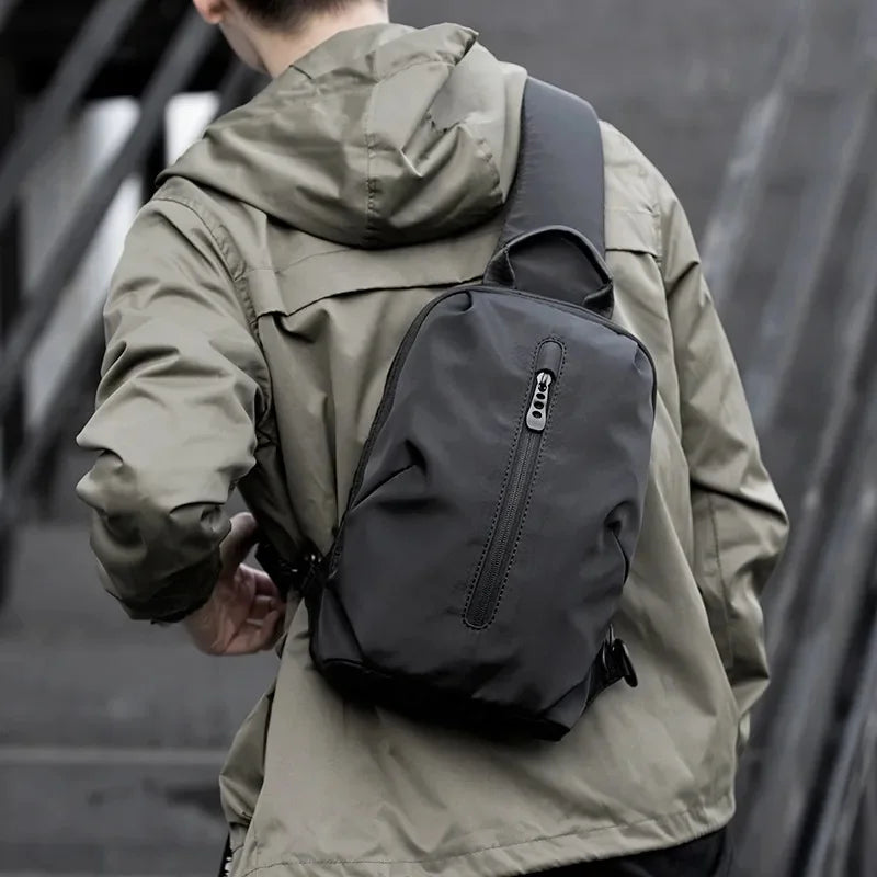 Waterproof Nylon Sling Bag | Anti-Theft Travel Chest Backpack