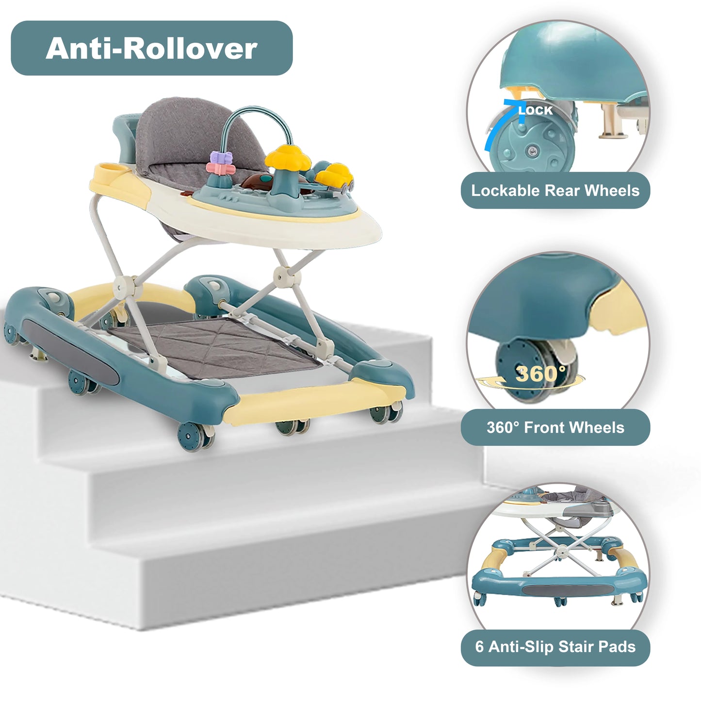 Multi-Functional Baby Walker with Awning | Safe & Fun Mobility