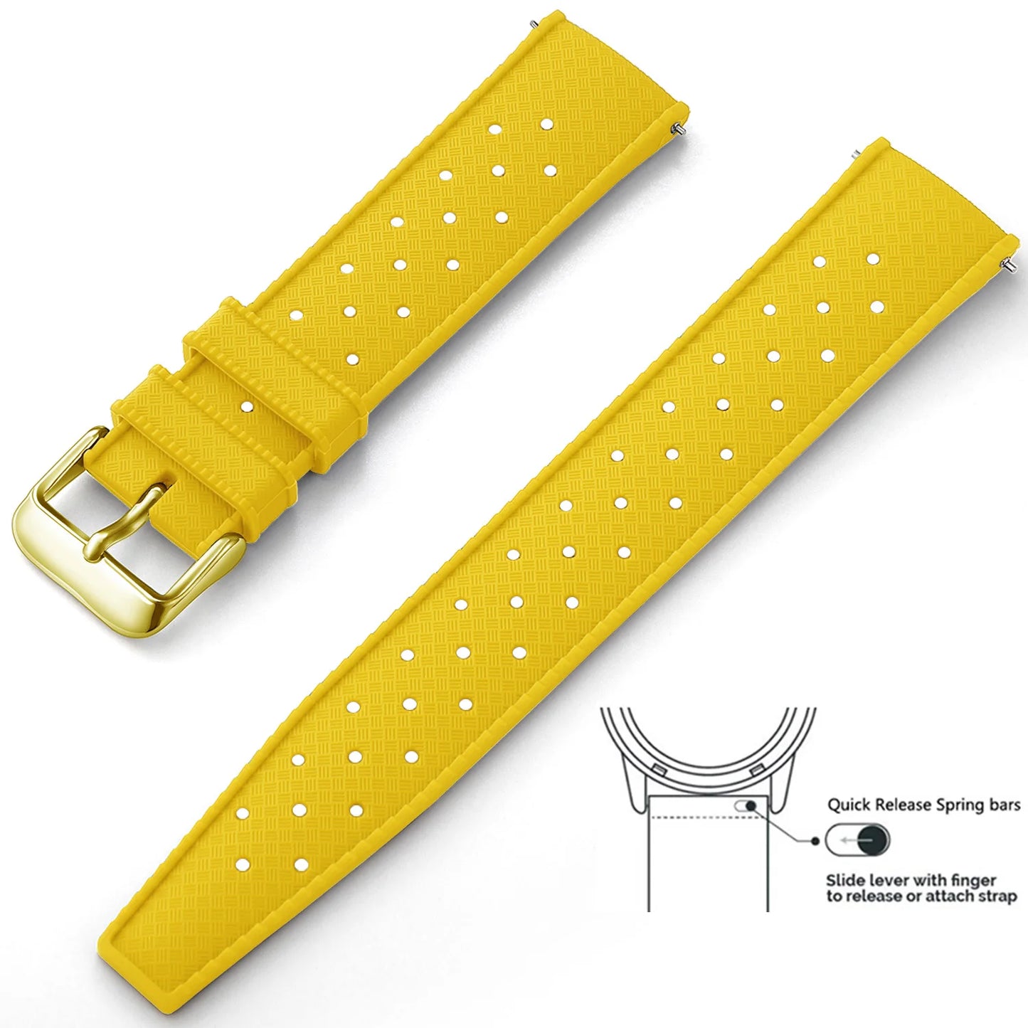 Tropical Silicone Watch Band | Quick Release Rubber Strap