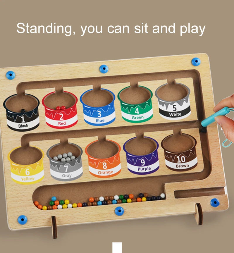 Children's Montessori Magnetic Pen Ball Game | Fun Learning Toy