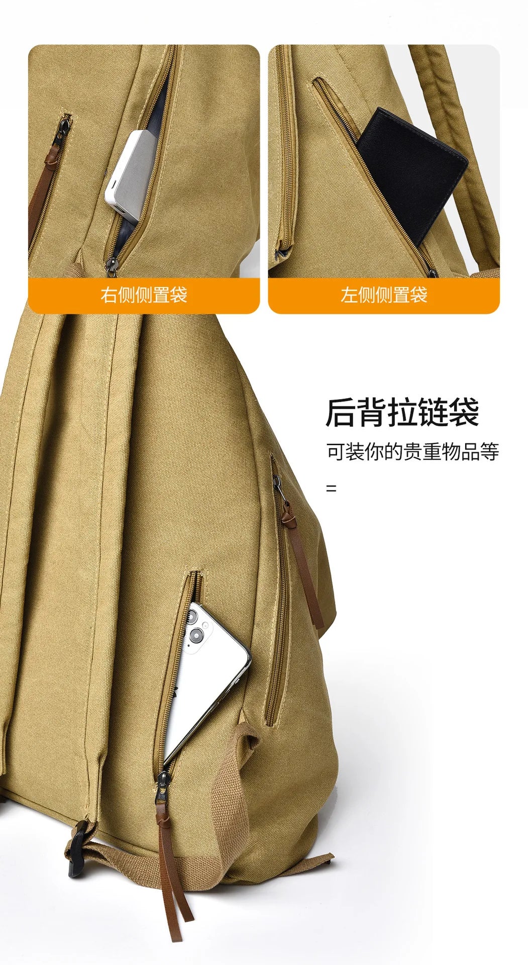 Large Capacity Canvas Backpack for Travel & Commute | Stylish & Versatile