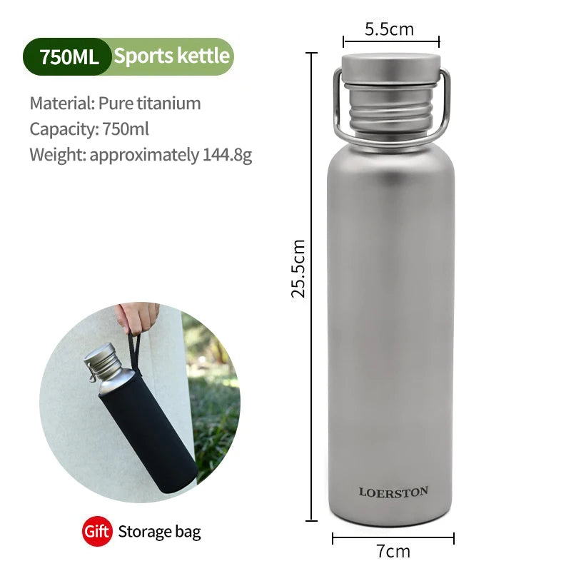 Durable Titanium Water Bottle for Outdoor Adventures | Sports Cycling Hiking