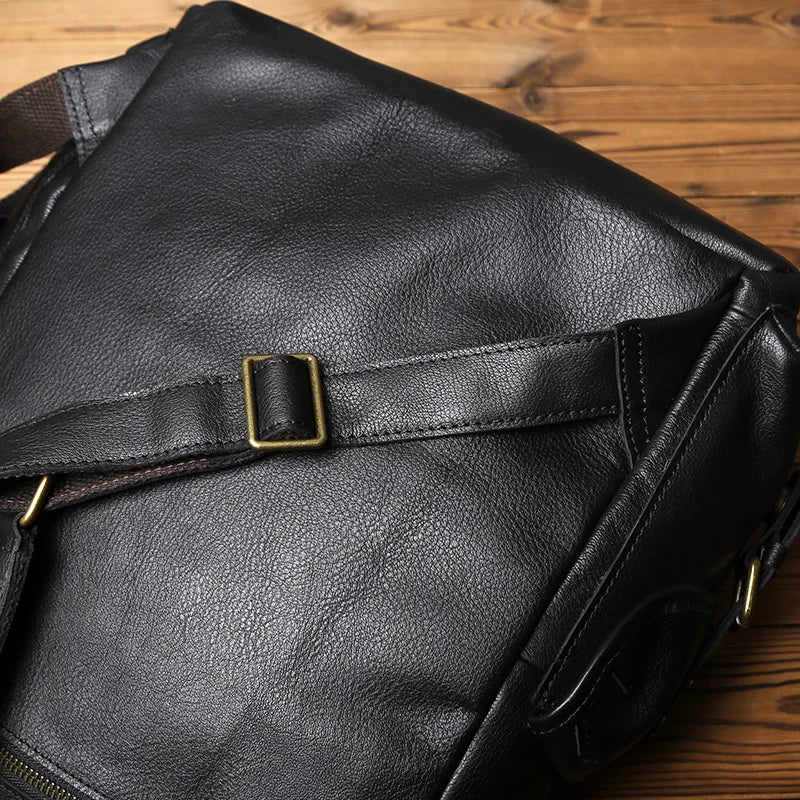 Men's Casual Leather Backpack | Large Capacity & Stylish Design