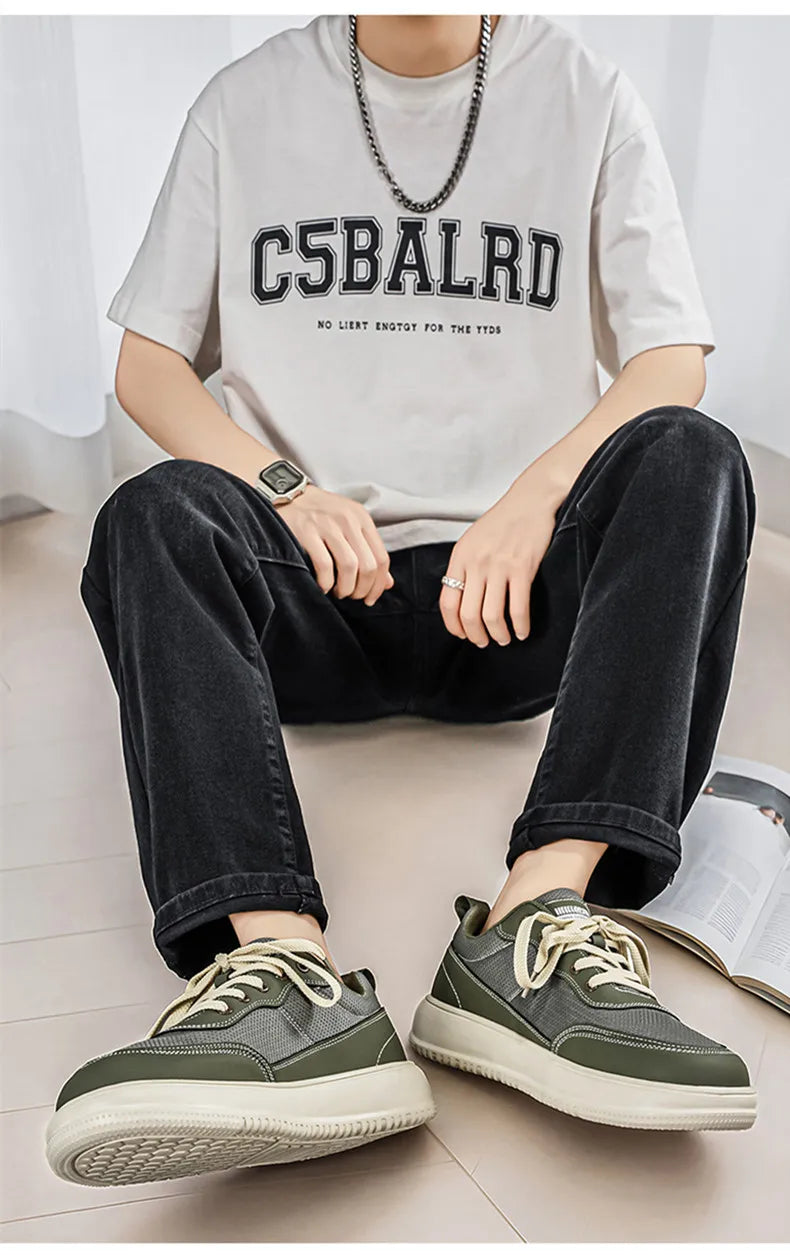Men's Casual Wide Toe Shoes | Breathable and Comfortable Sneakers