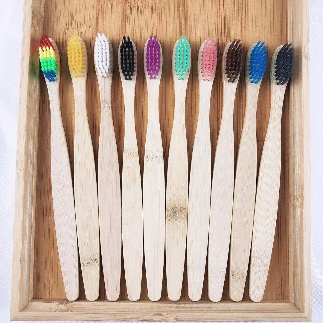 Eco-Friendly Bamboo Toothbrushes - Sustainable Oral Care Set