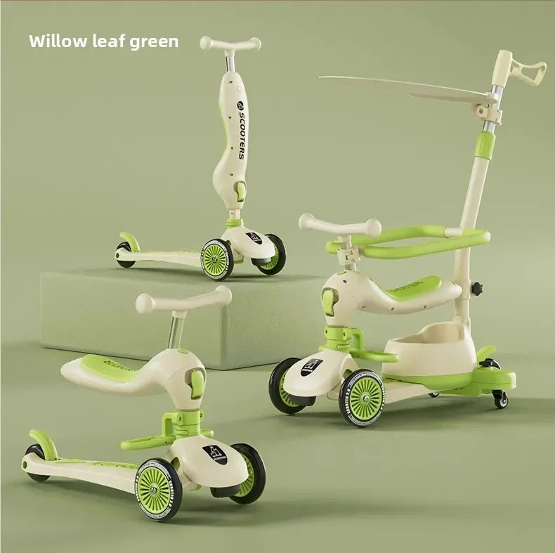 Foldable 3-Wheel Kids Scooter | Portable Musical Fun for Children