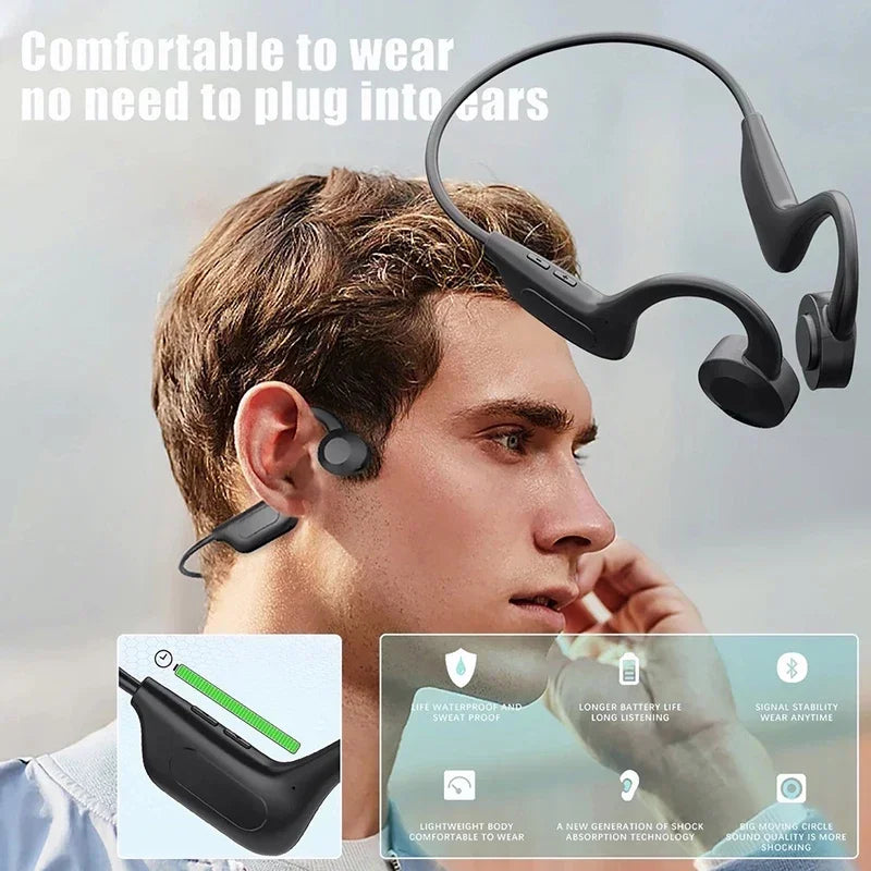 Bone Conduction Swimming Headphones | Waterproof & Wireless Sound