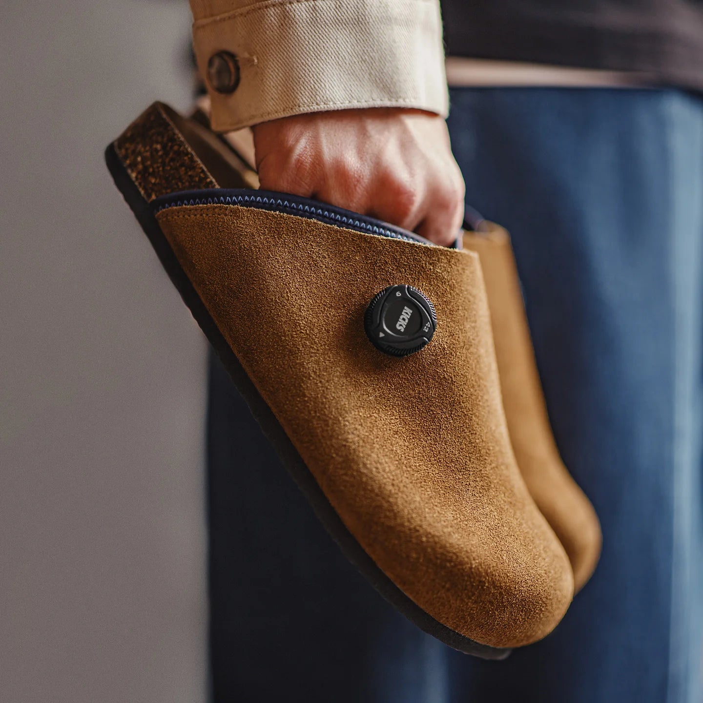 Men's Vintage Classic Brown Suede Mules | Comfortable Slip-On Shoes