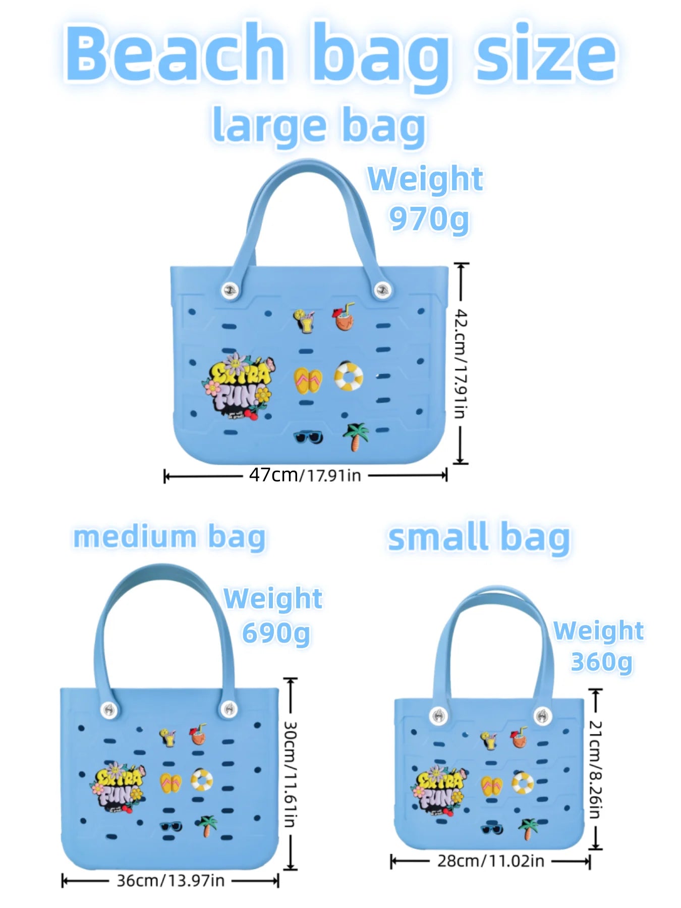 Fashionable Waterproof Beach Bag | Stylish EVA Solid Color Tote