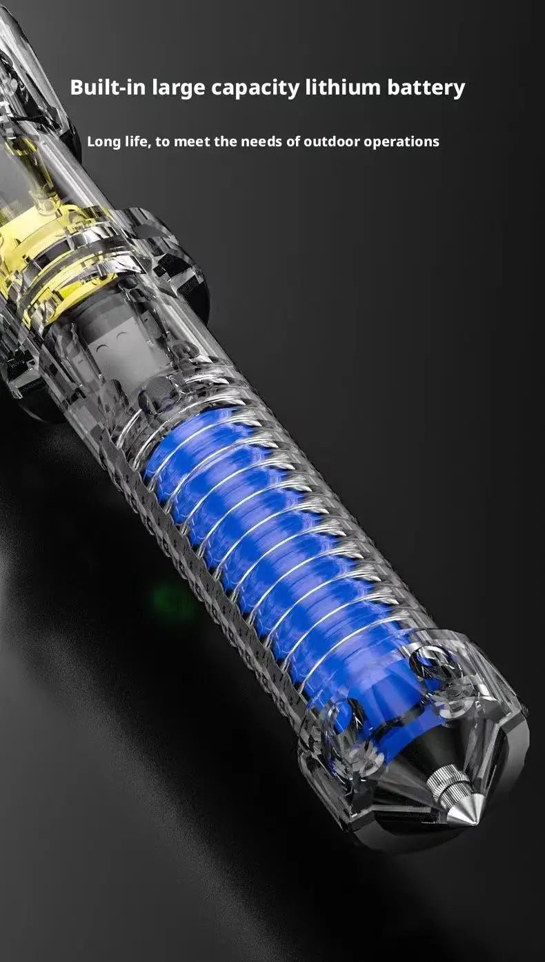 Rechargeable Tactical Flashlight | Self-defense Torch & Window Breaker