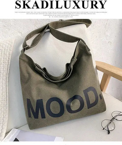 Stylish Women's Canvas Messenger Bag | Trendy Crossbody Handbag