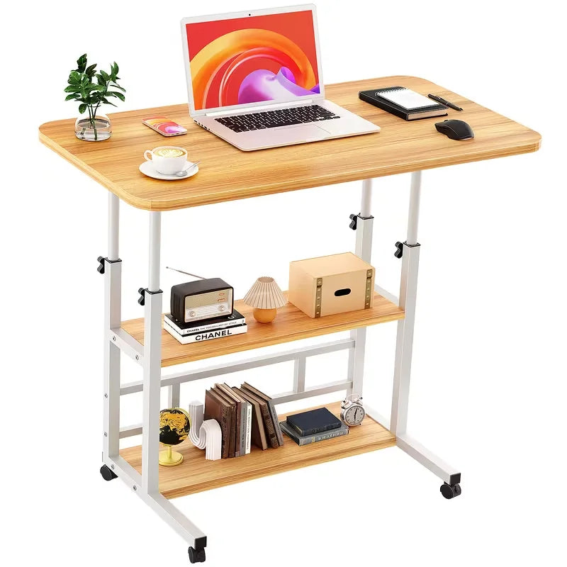 Portable Adjustable Laptop Desk with Wheels for Home Office Use