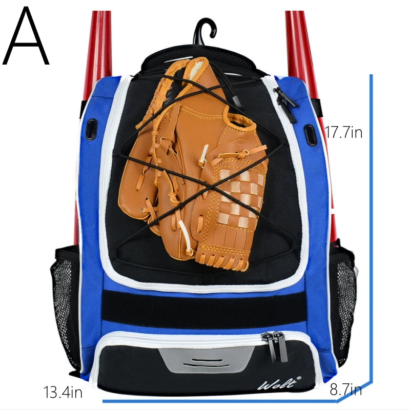 Baseball Softball Backpack | Large Capacity Sports Bag with Shoe Compartment