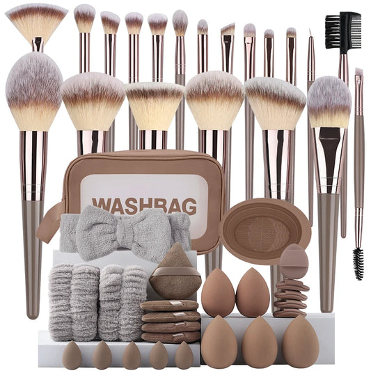 Professional 3-20 Piece Makeup Brush Set – Soft Fluffy Foundation, Eyeshadow, Concealer, Blending & Blush Brushes – Full Face Beauty Tools