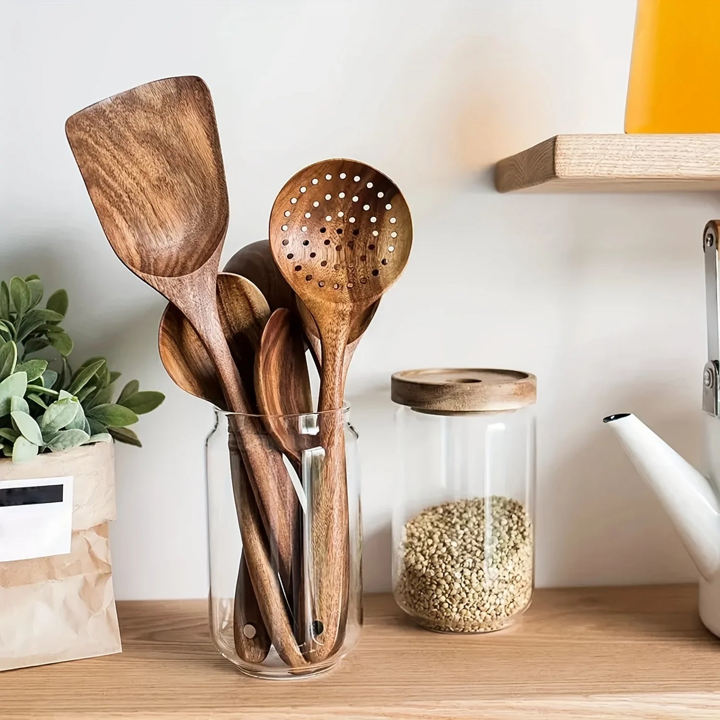 5pcs Wooden Kitchen Utensils Set | Eco-Friendly Cooking Tools