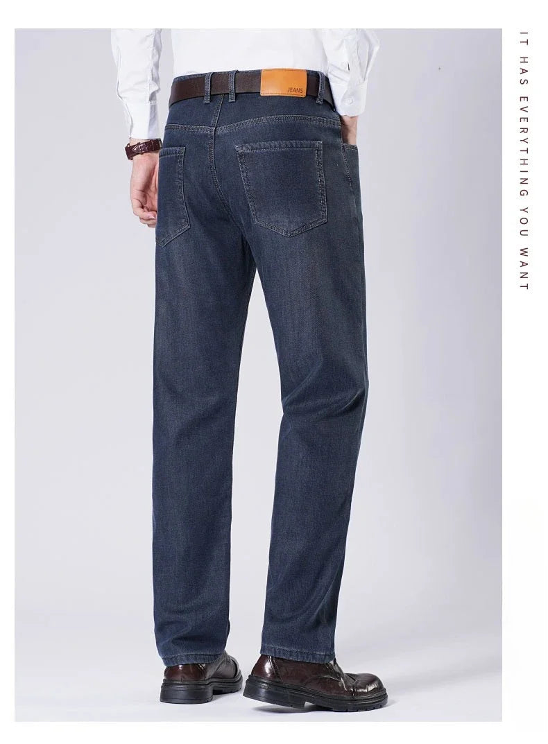 Men's Winter Jeans | Thick Plush Velvet Denim Pants for Comfort