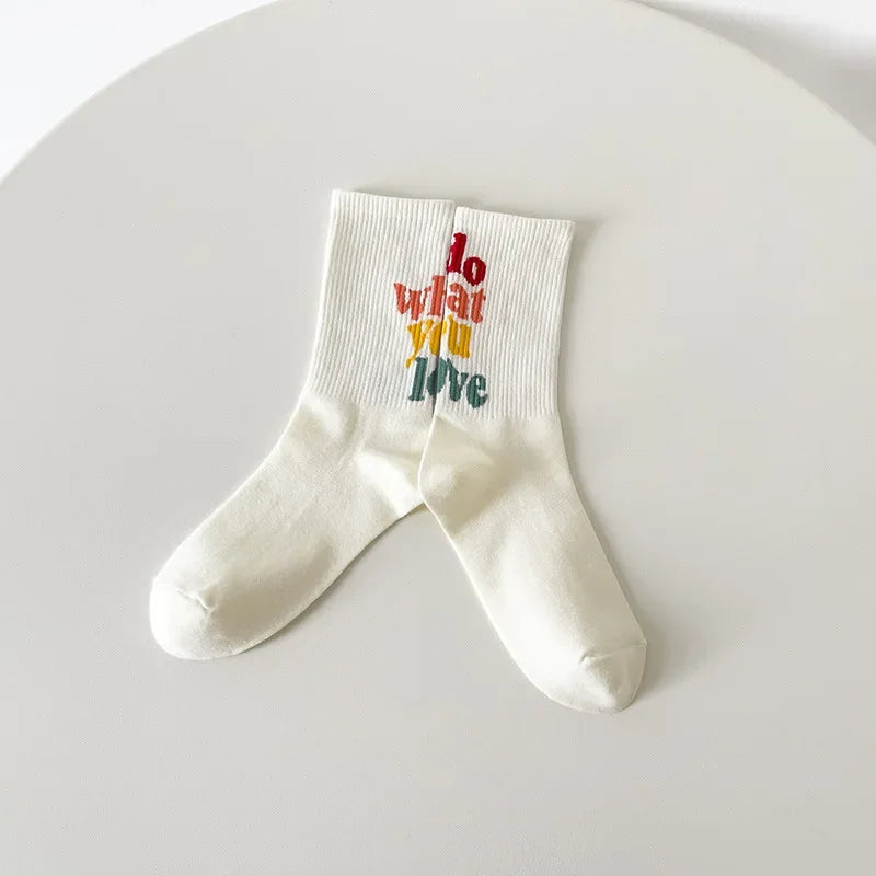 Funny Striped Cotton Thermal Socks for Women | Cozy Home Wear