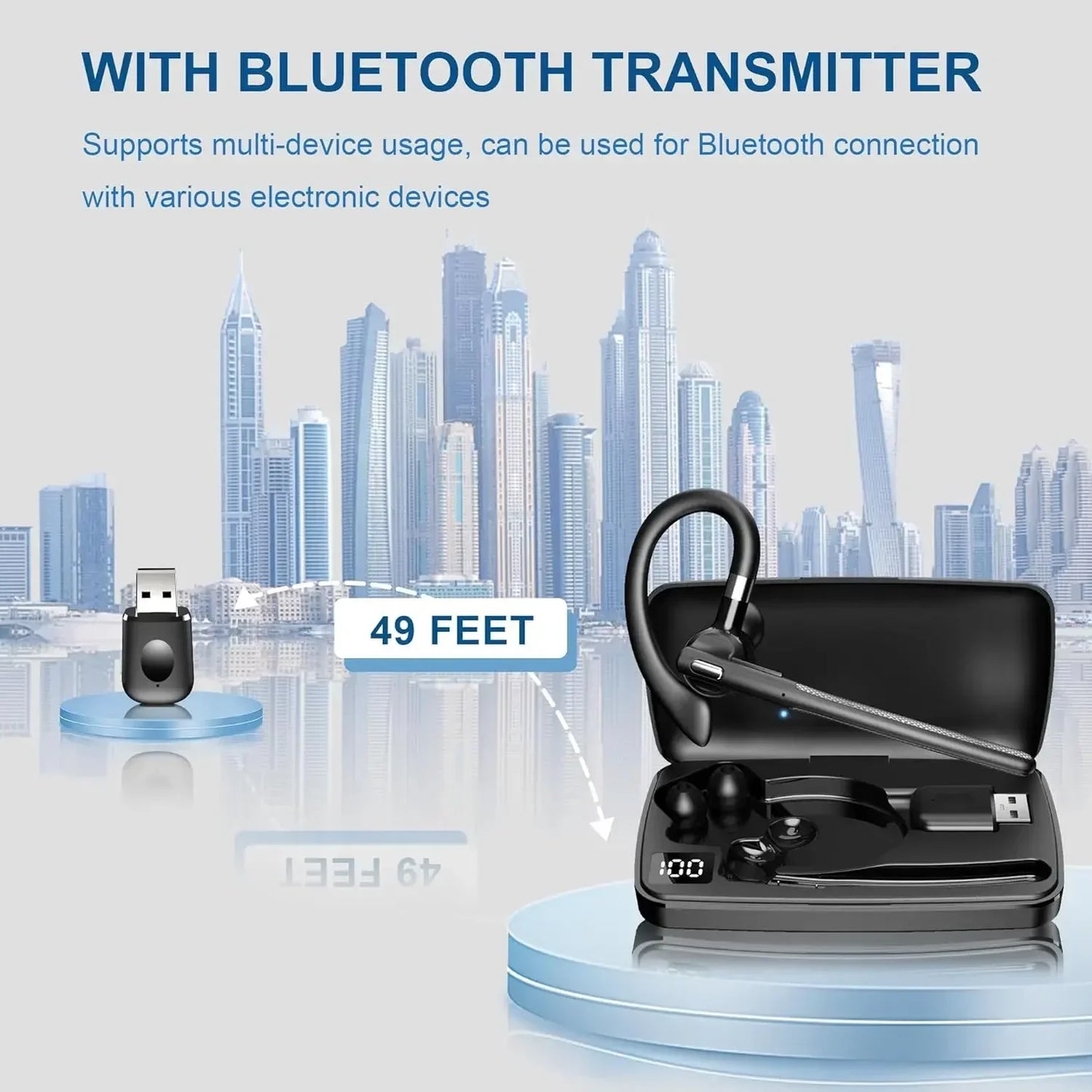 144 Languages AI Translation Bluetooth Earbuds | Handsfree & Waterproof