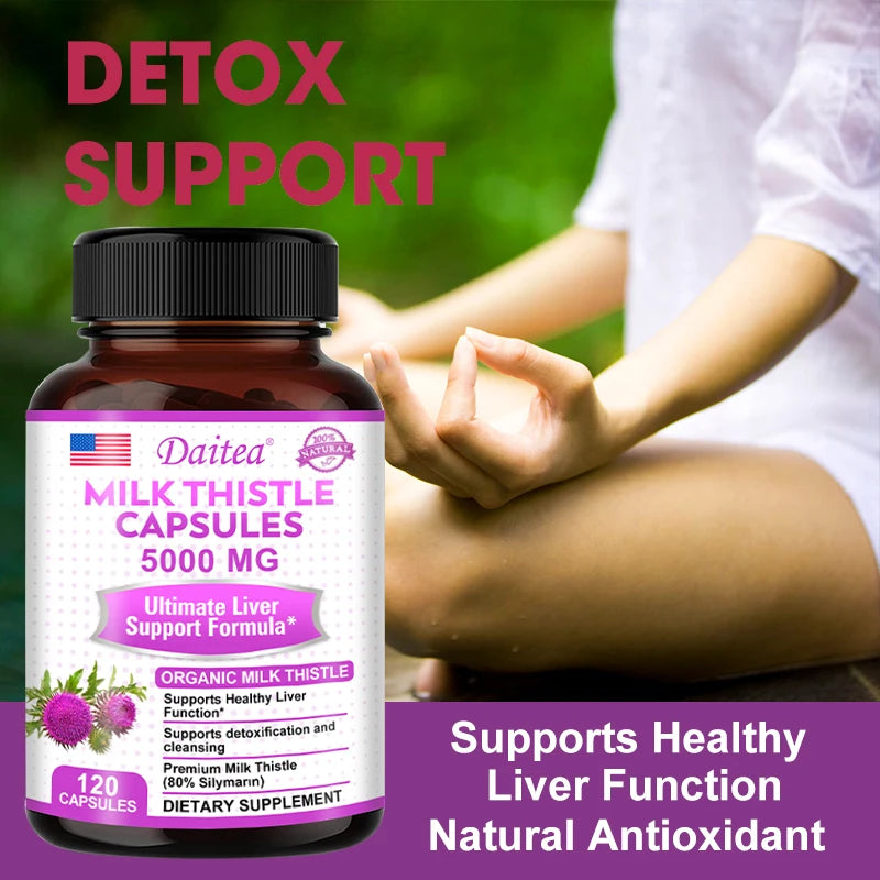 Organic Milk Thistle Extract Liver Capsules | Detox & Support Health