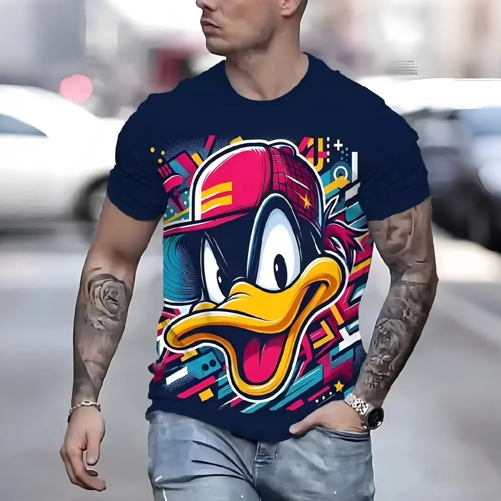 Funny Duck 3D Print Casual Tee | Breathable, Lightweight & Trendy