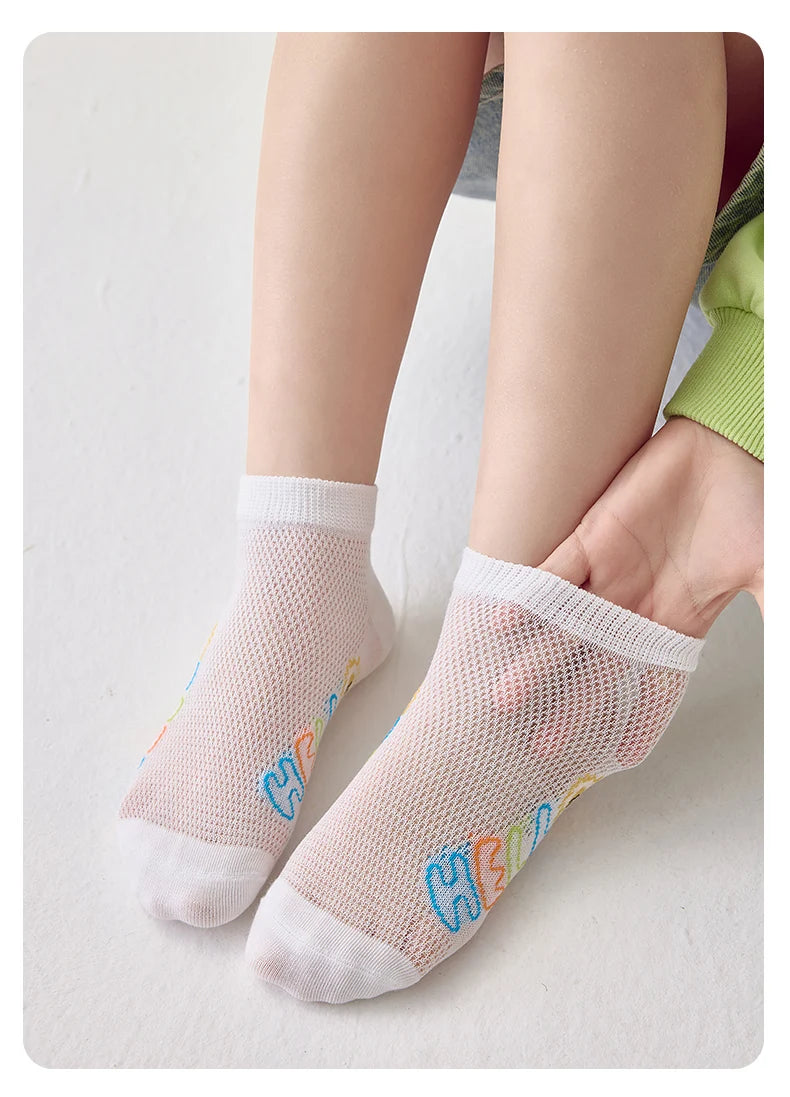 Thin-Style Children's Mesh Boat Socks | Sports Socks for Kids