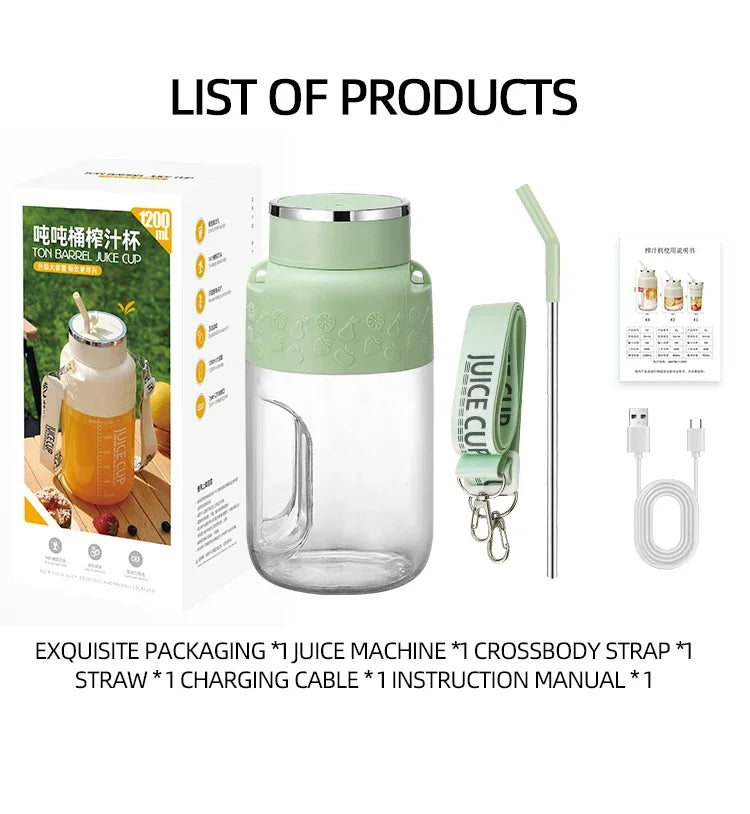 Wireless Portable Juicing Bucket | 800ml Fresh Fruit Juicer