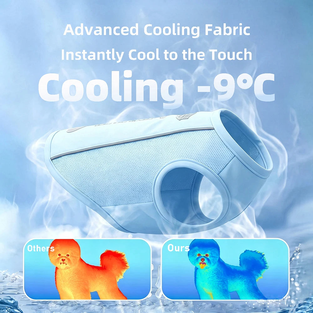 Lightweight Summer Cooling Vest for Dogs and Cats | Breathable Mesh Shirt