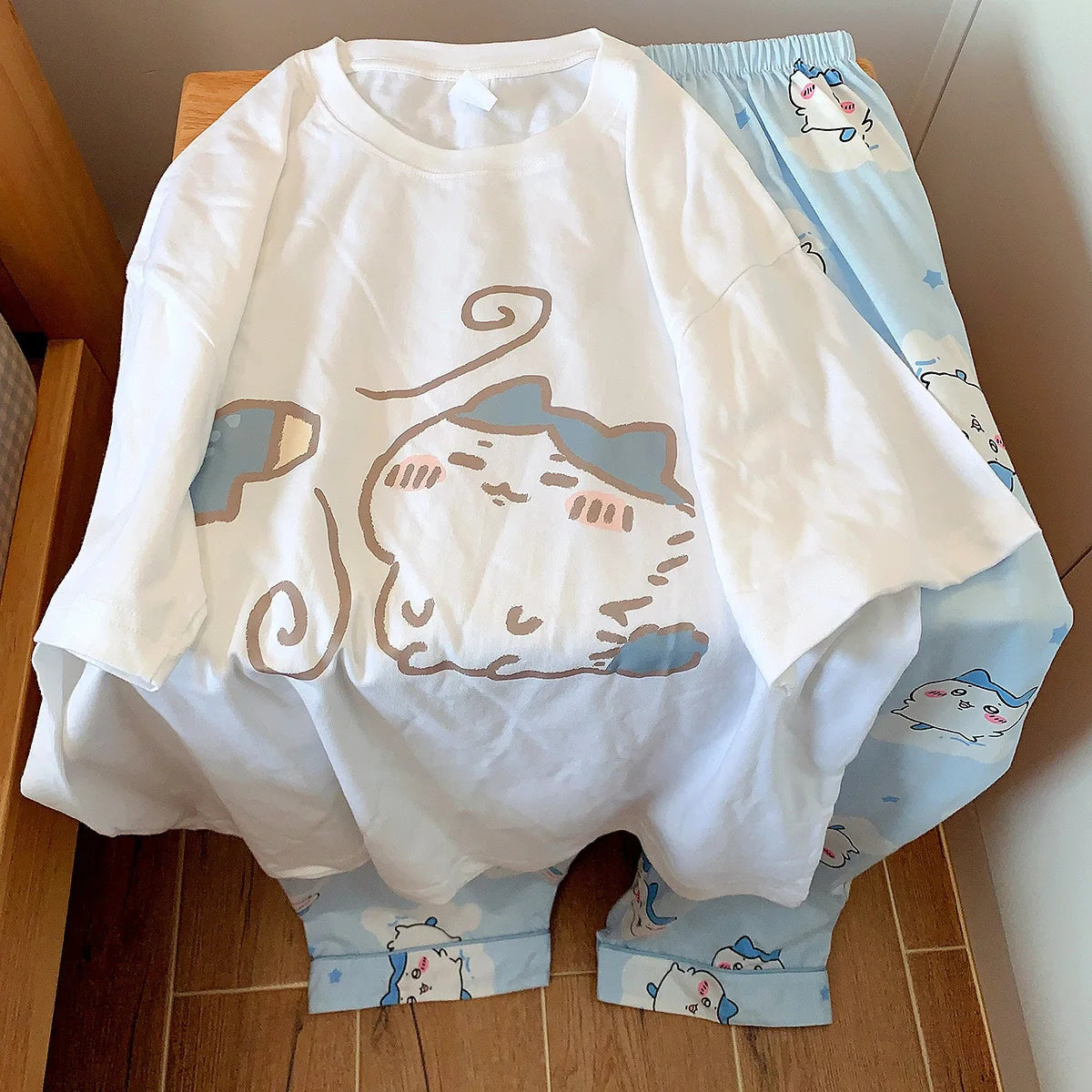 Cute Cartoon Pattern Summer Pajamas for Relaxed Comfort