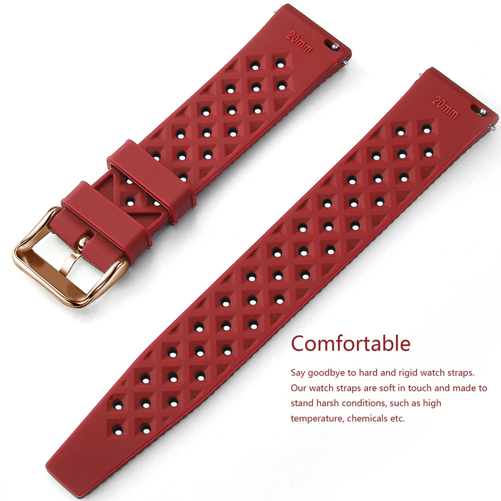 Tropical Silicone Watch Band | Quick Release Rubber Strap