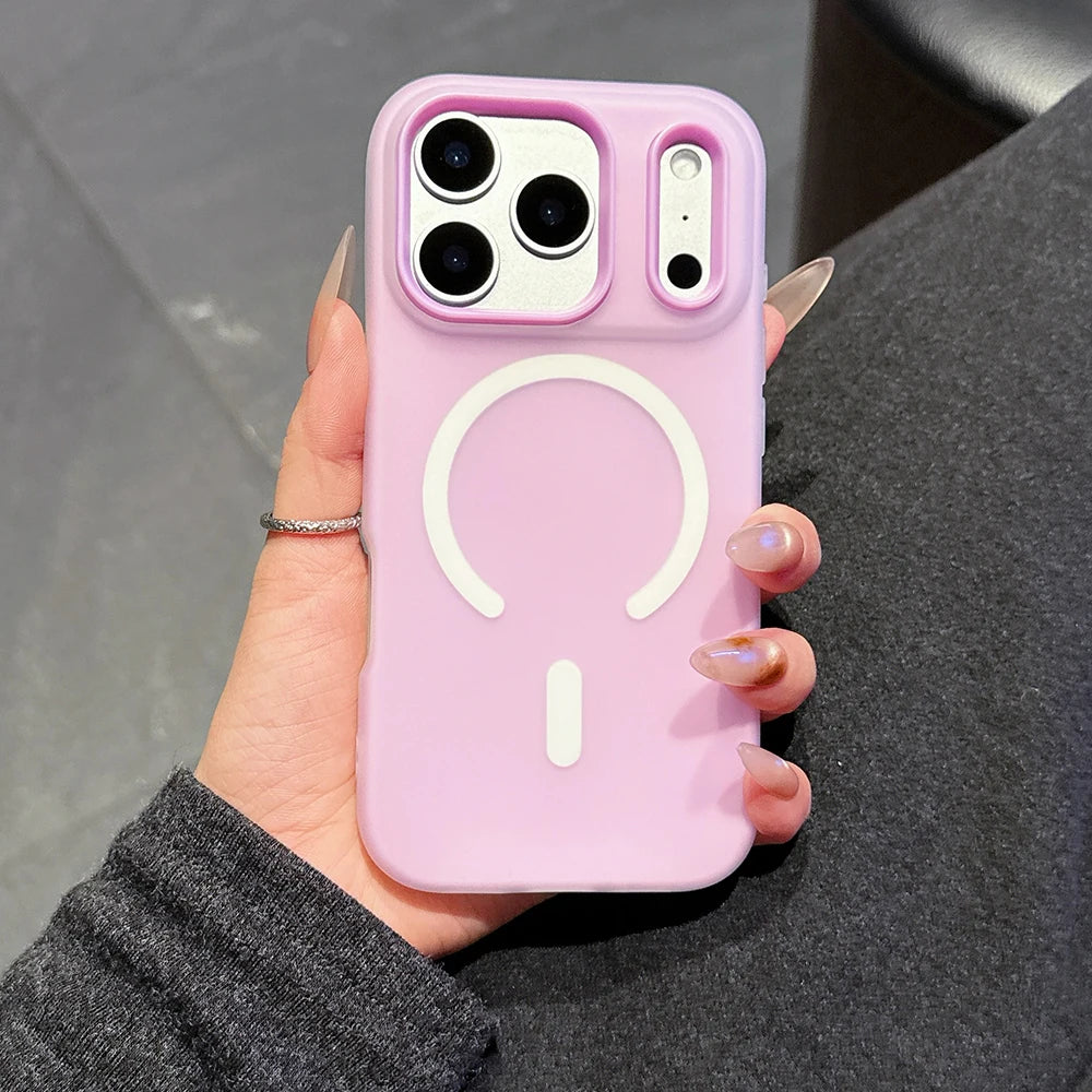 Magnetic Candy Color Wireless Charging Case for iPhone