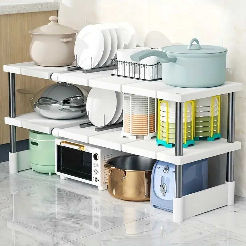 Adjustable Under Sink Storage Rack | Expandable Cabinet Organizer