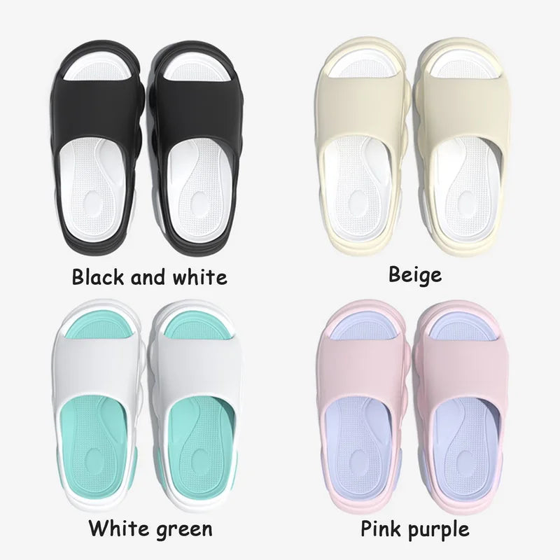 Men's Summer Sandals - Soft Cloud House Platform Slides for Beach