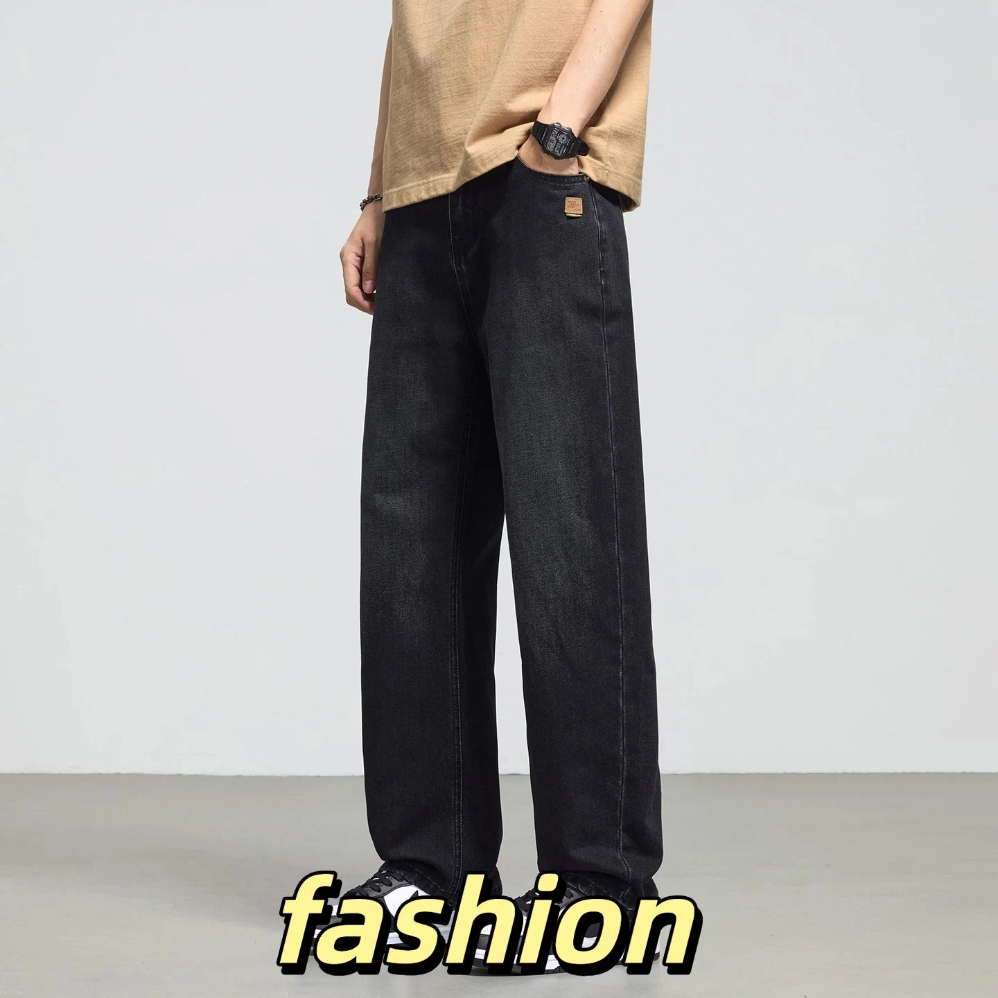 Men's Retro Straight Jeans | Casual Loose Wide Leg Denim Pants
