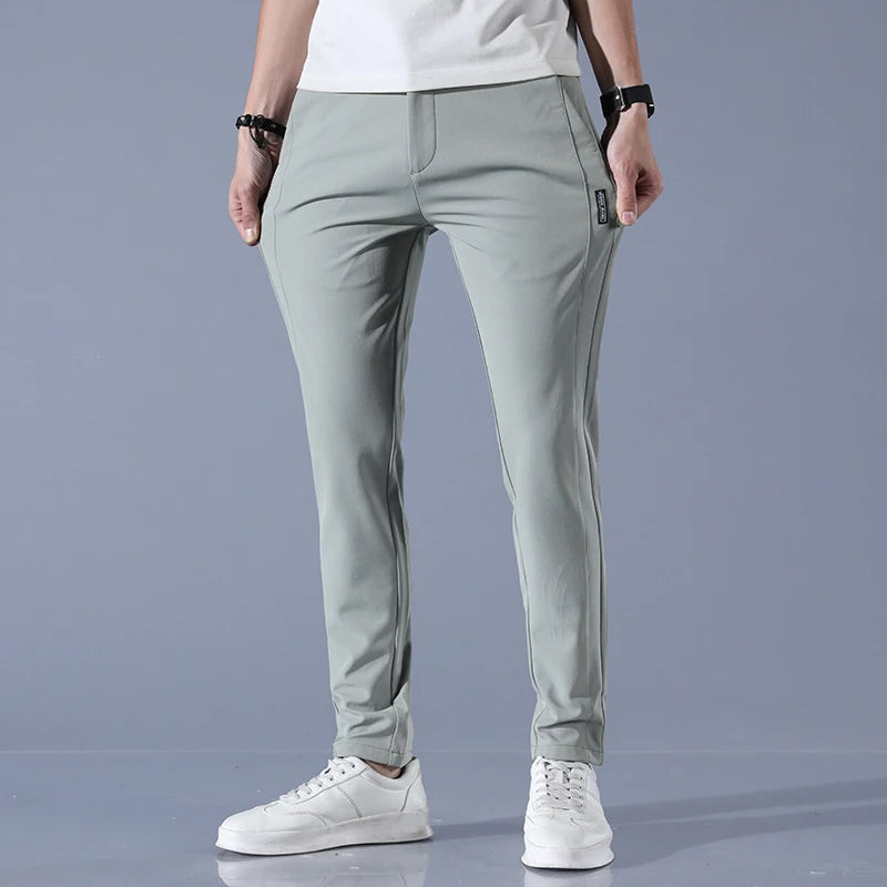 Men's Lightweight Ice Silk Golf Casual Trousers | Spring & Summer Style