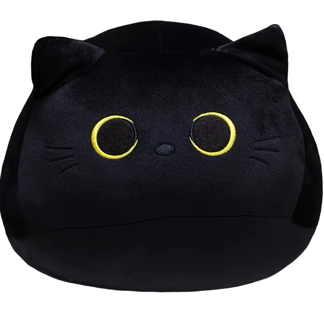 Kawaii Black Cat Plush Doll | Cute Cartoon Cushion Toy for Gifts