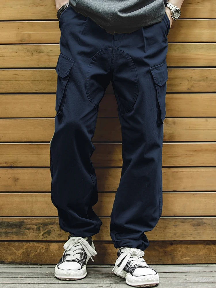 Men's Vintage Cargo Pants | All-Season Cotton Tapered Trousers 2026