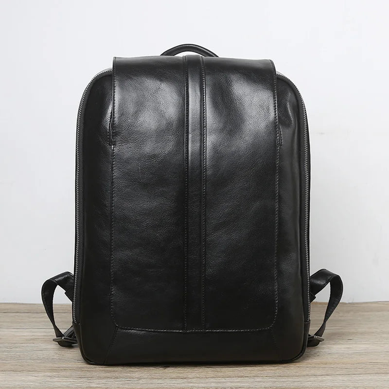 Men's Vintage Leather Backpack | High Capacity Computer Bag