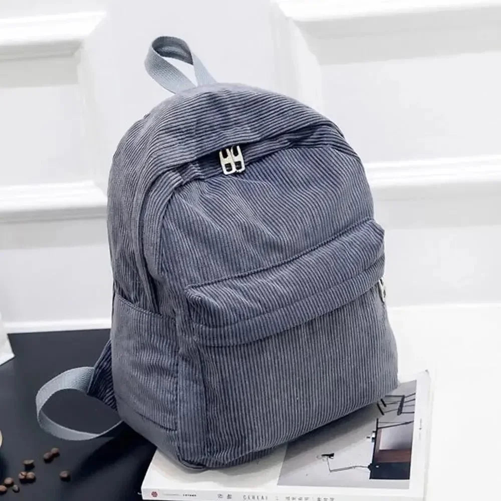 Trendy Corduroy Backpacks for Students | Stylish School Bags