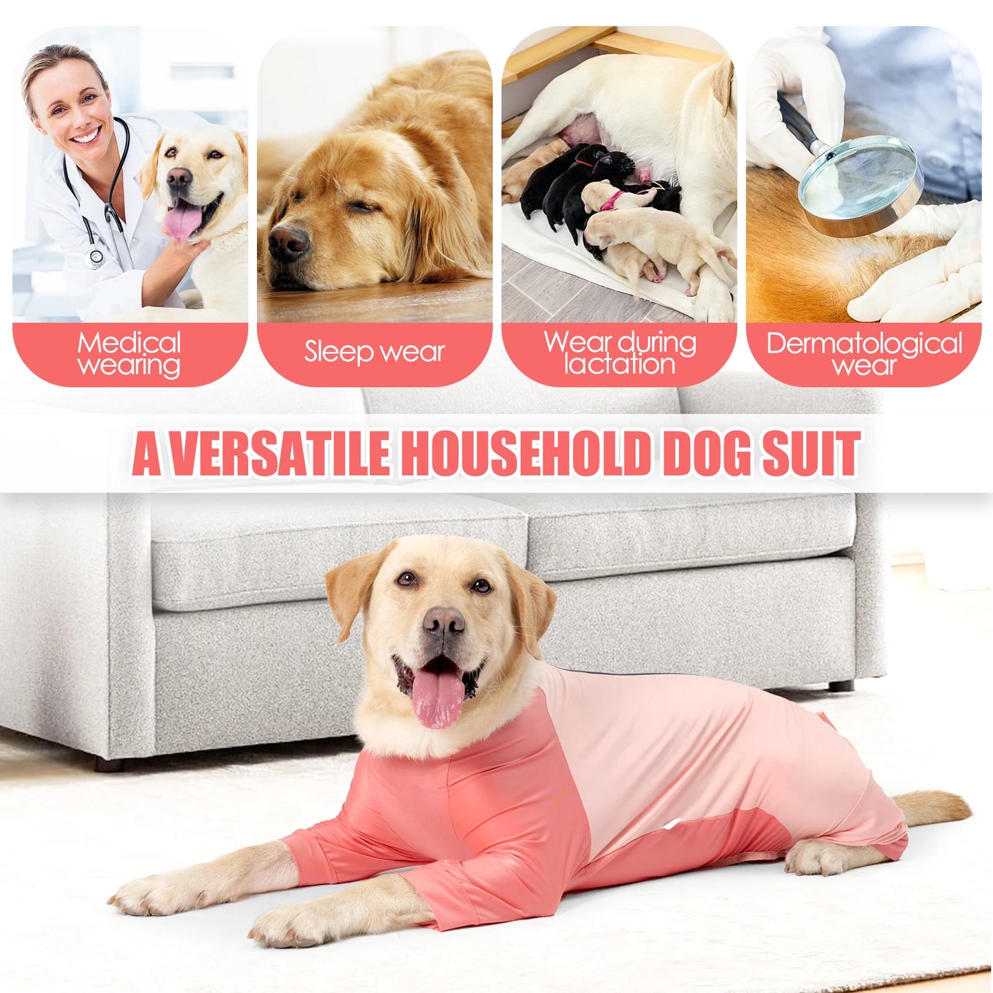 Comfortable Dog Pajamas | Anti-Hair Loss Cotton Jumpsuit