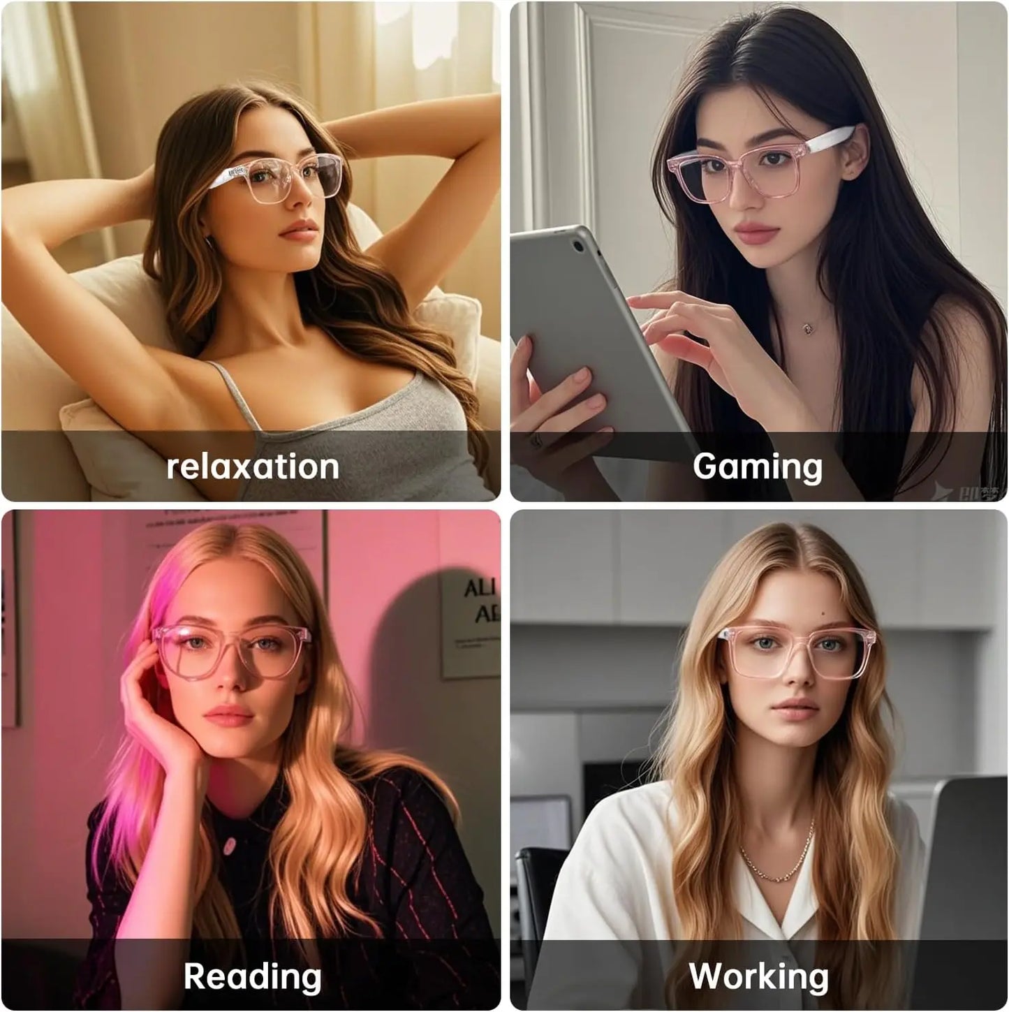 Smart Bluetooth Audio Glasses — Color-Changing Blue-Light Lenses, Touch Control, HD Calls, Hi-Fi Stereo Sound, Bluetooth 5.3 Smart Eyewear