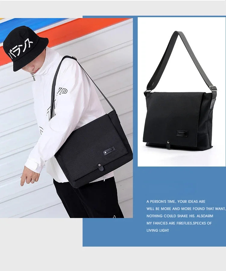 Bolso Bandolera de Lona para Hombre | Elegante Bolso de Mano para Negocios y Ocio