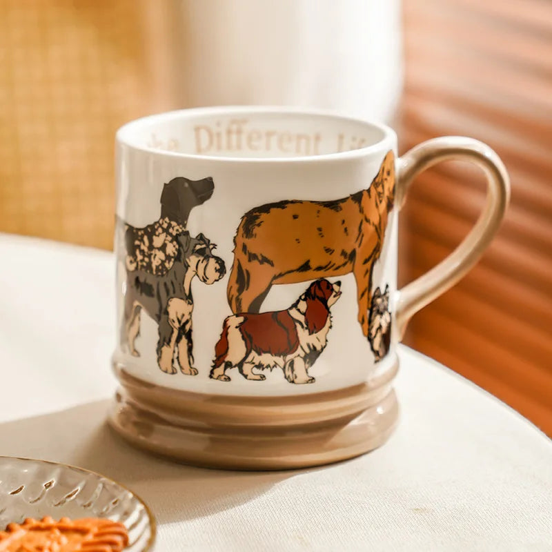 Cute Puppy Ceramic Mug | High Aesthetic Gift for Dog Lovers