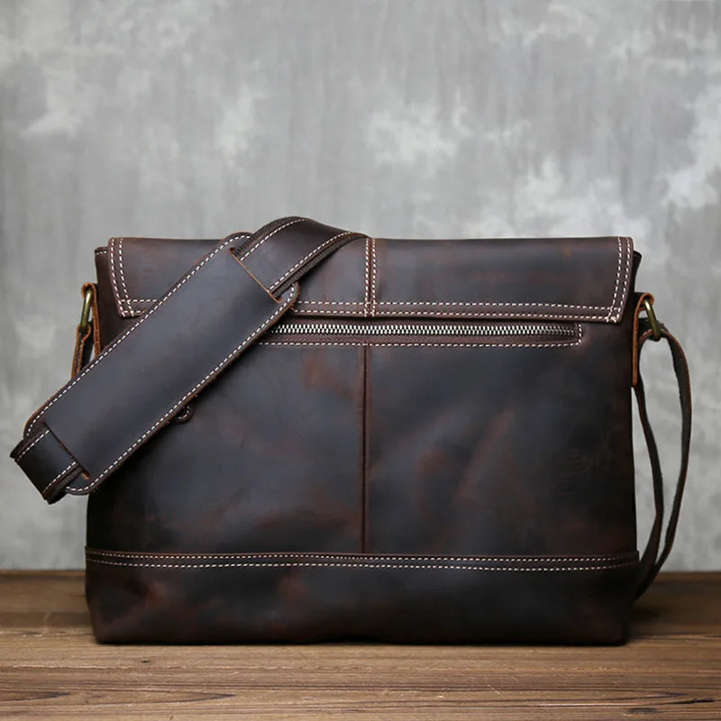 Retro One-Shoulder Genuine Leather Backpack | Large Capacity