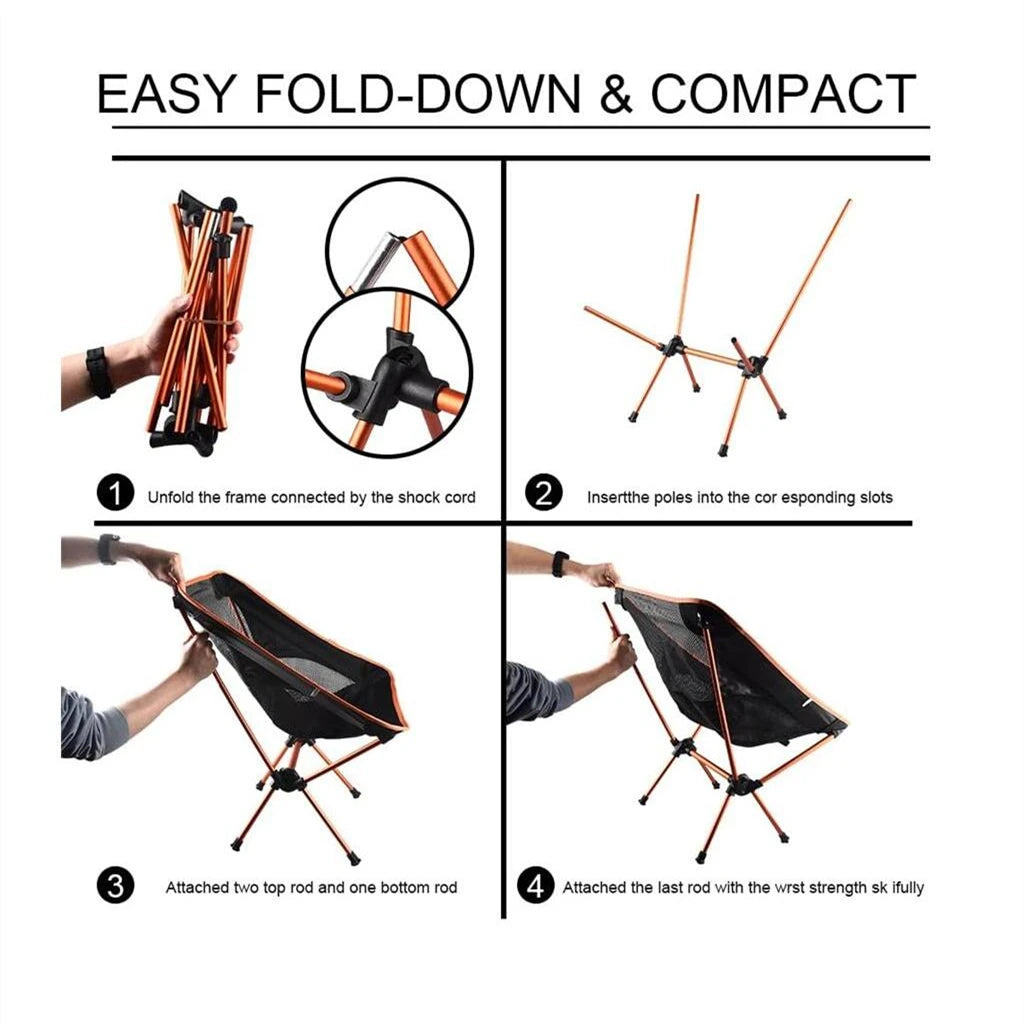 Portable Lightweight Folding Chair | Perfect for Fishing & Camping