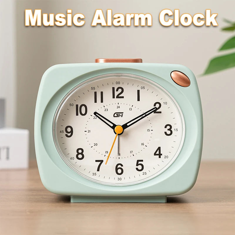 Modern Music Alarm Clock with Snooze and Night Light Function