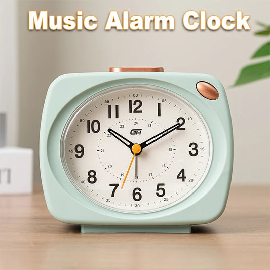 Modern Music Alarm Clock with Snooze and Night Light Function
