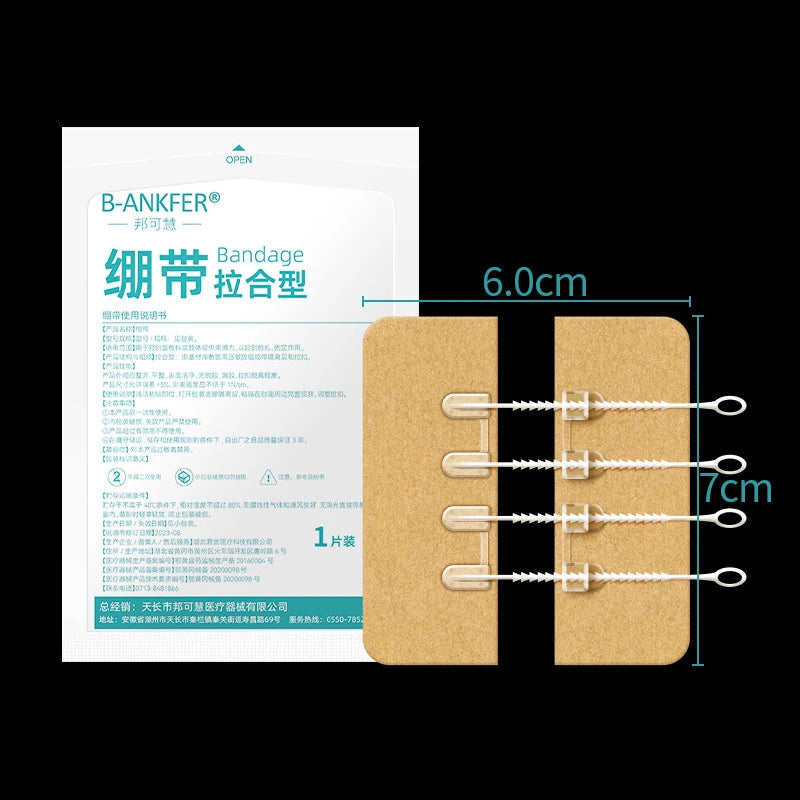 Portable Zipper Tie Wound Closure Patch | Quick Hemostatic Band-Aid